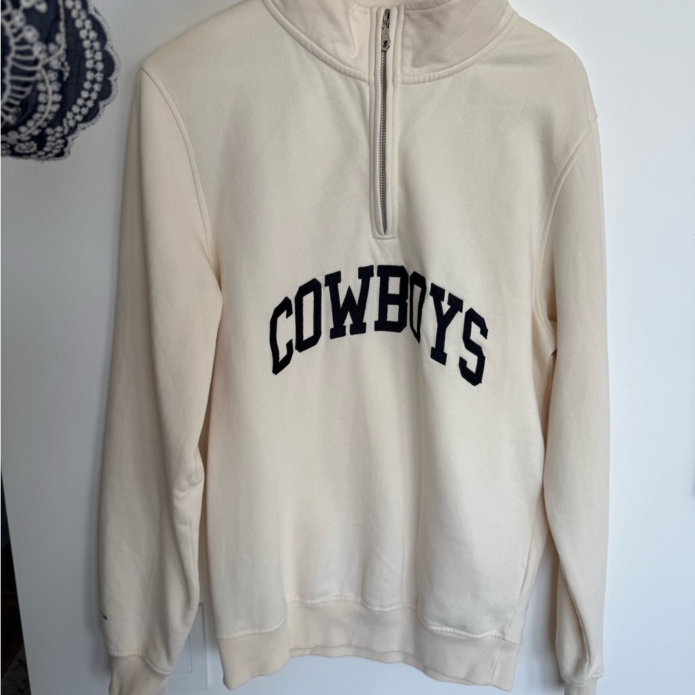 Cream Crew Neck Sweater DALLAS COWBOYS